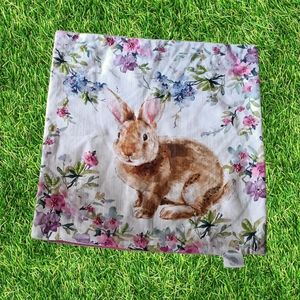 ADORABLE SNUGGLE BUNNY XL EMBELLISHED PILLOW COVER WITH ZIPPER